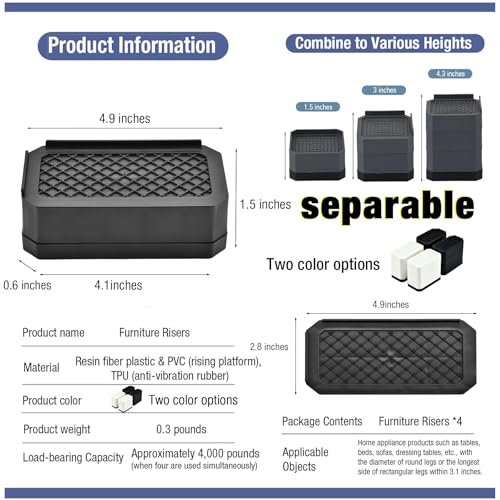 Rectangle-4 Pack-black
