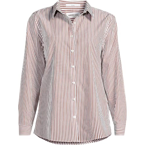 White/Rich Ginger Brown Stripe