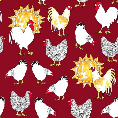 Chicken Print Barn Red