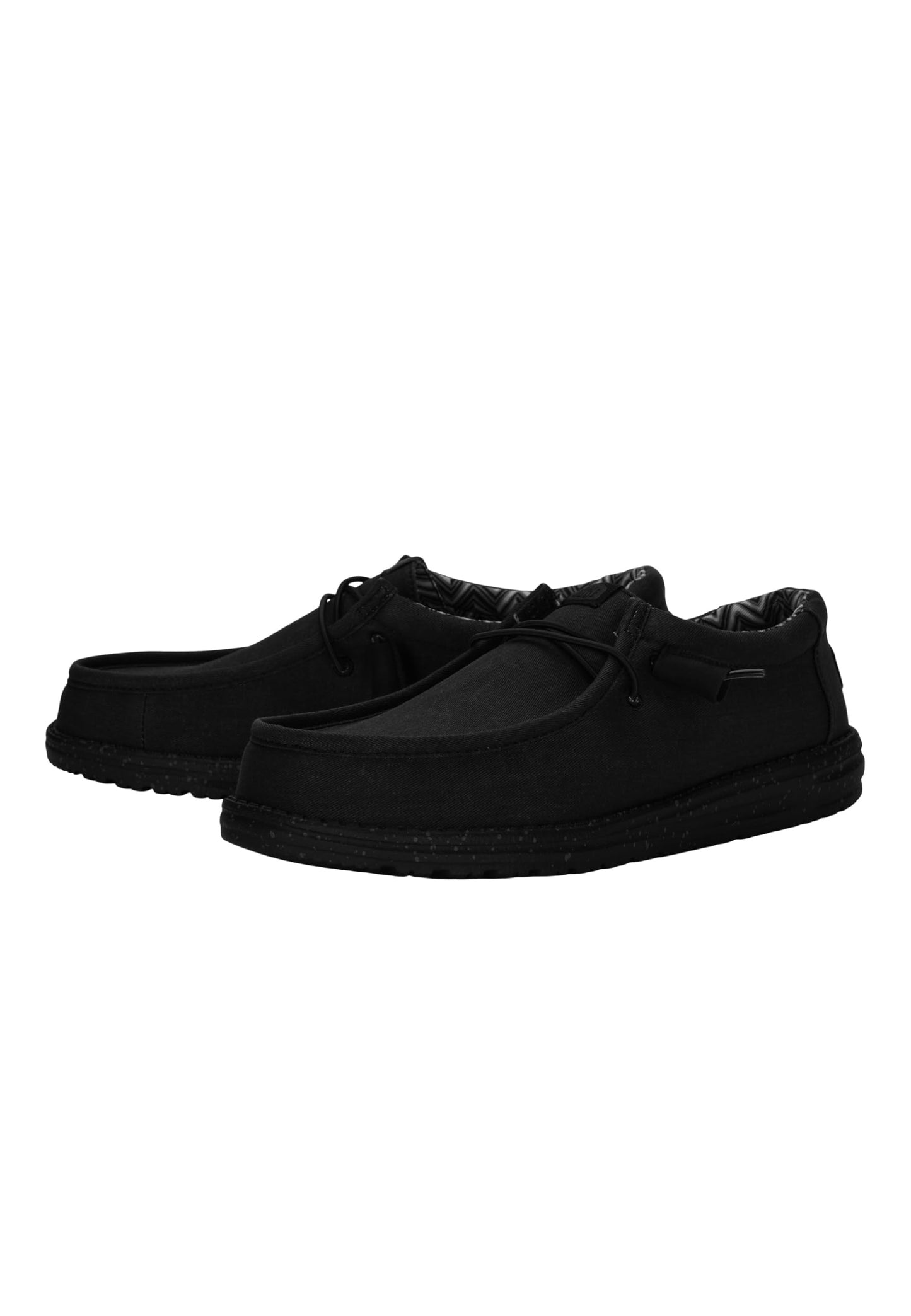 HEYDUDE Men's Wally Stretch Canvas Black/Black Size 14 | Men's Shoes | Men Slip-on Loafers | Comfortable & Light-Weight