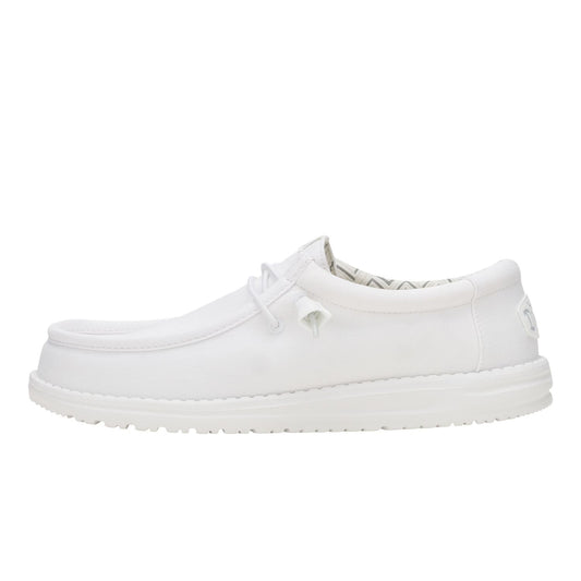 HEYDUDE Wally Stretch Canvas White/White Size 14, Men’s Shoes, Slip-on Loafers, Comfortable & Light-Weight