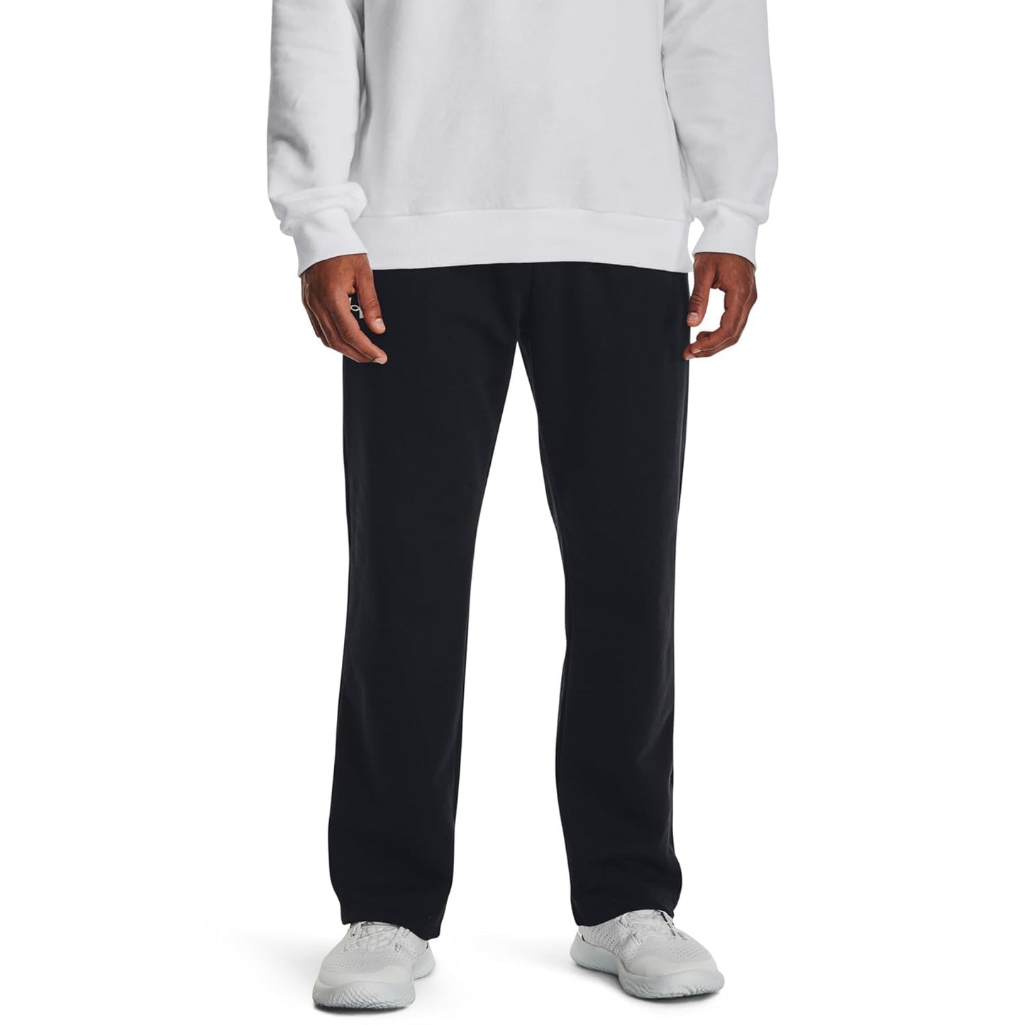 Under Armour Men's Rival Fleece Pants, (001) Black / / White, Large Tall