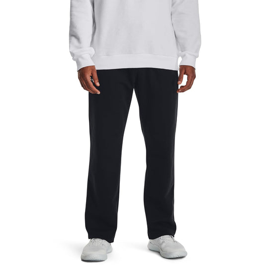 Under Armour Men's Rival Fleece Pants, (001) Black / / White, Large Tall