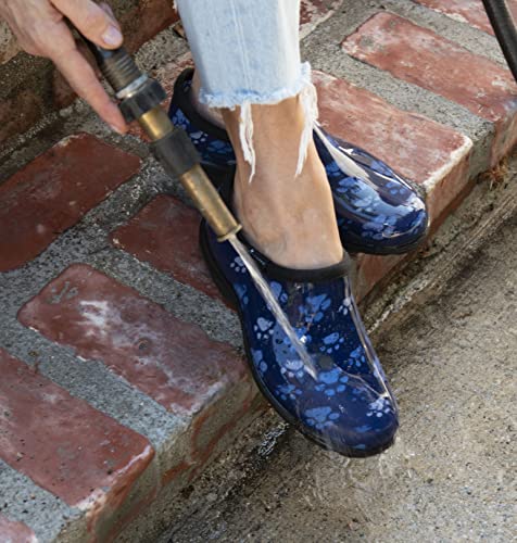 Grungy Paw Print Blue