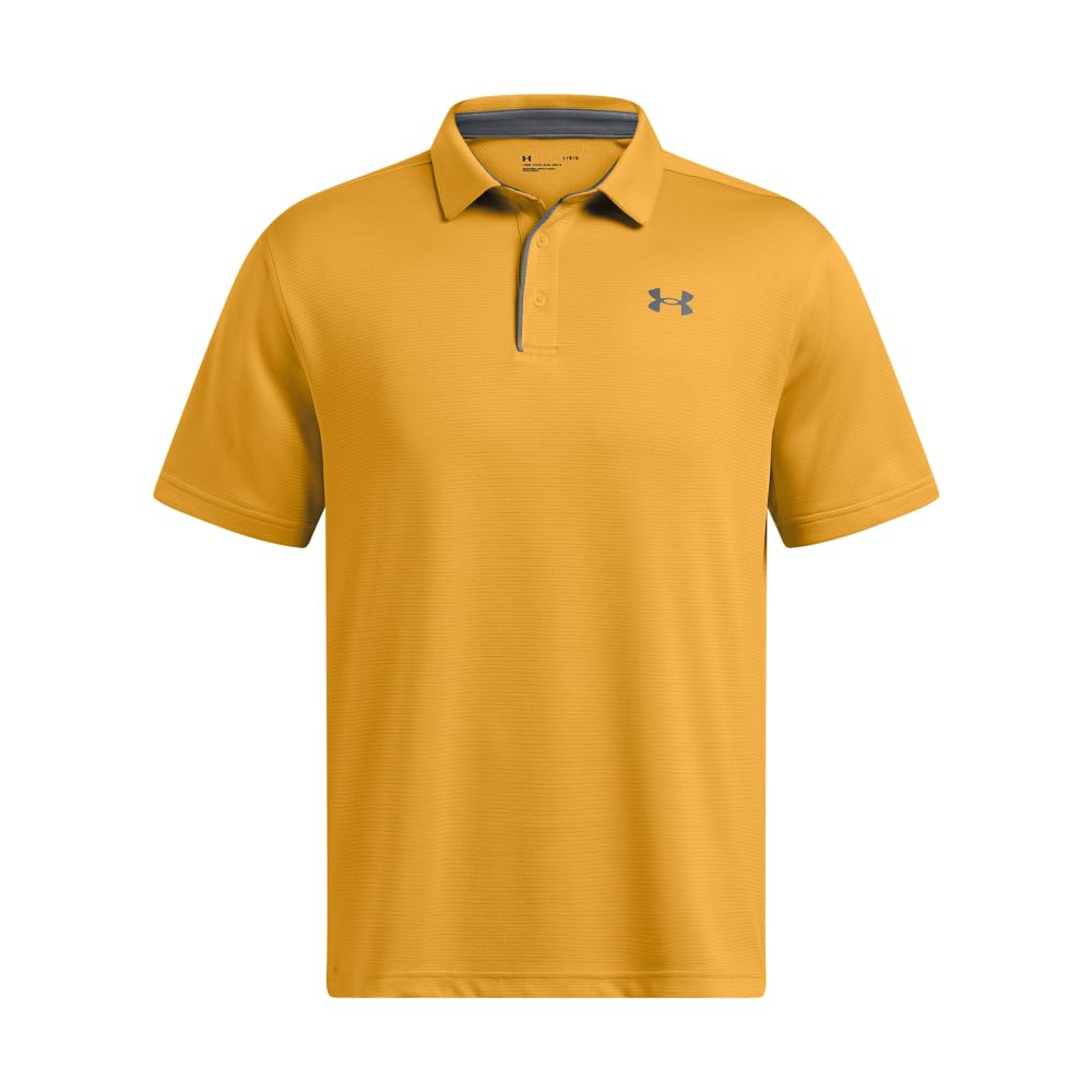 Under Armour Men's Tech Golf Polo, (711) Golden Yellow / / Pitch Gray, XX-Large Tall