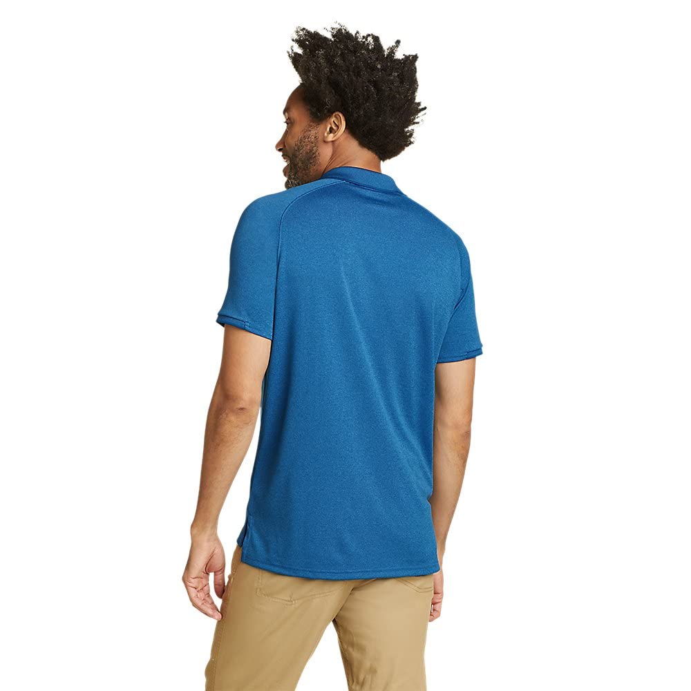 Eddie Bauer Men's Resolution Pro Short-Sleeve Polo 2.0, Pacific Blue, Medium, Tall