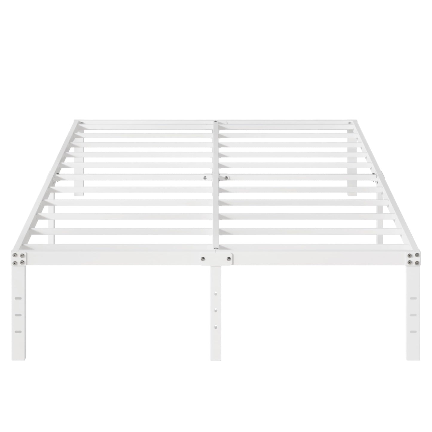 Upcanso 16 Inch White California King Bed Frames No Box Spring Need, Platform Cal King Bed Frame with High Storage, Eassy Assembly 3,500 lbs Heavy Duty Bedframes