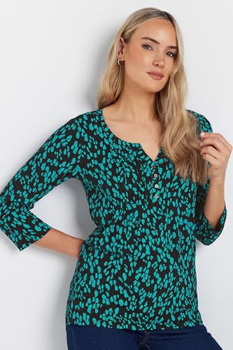 Long Tall Sally LTS Tall 2 Pack Cotton Henley Tops Black 8