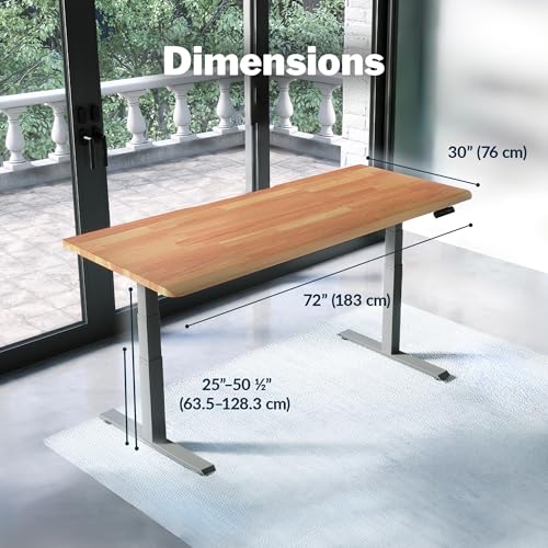 Butcher Block Top / Slate Legs