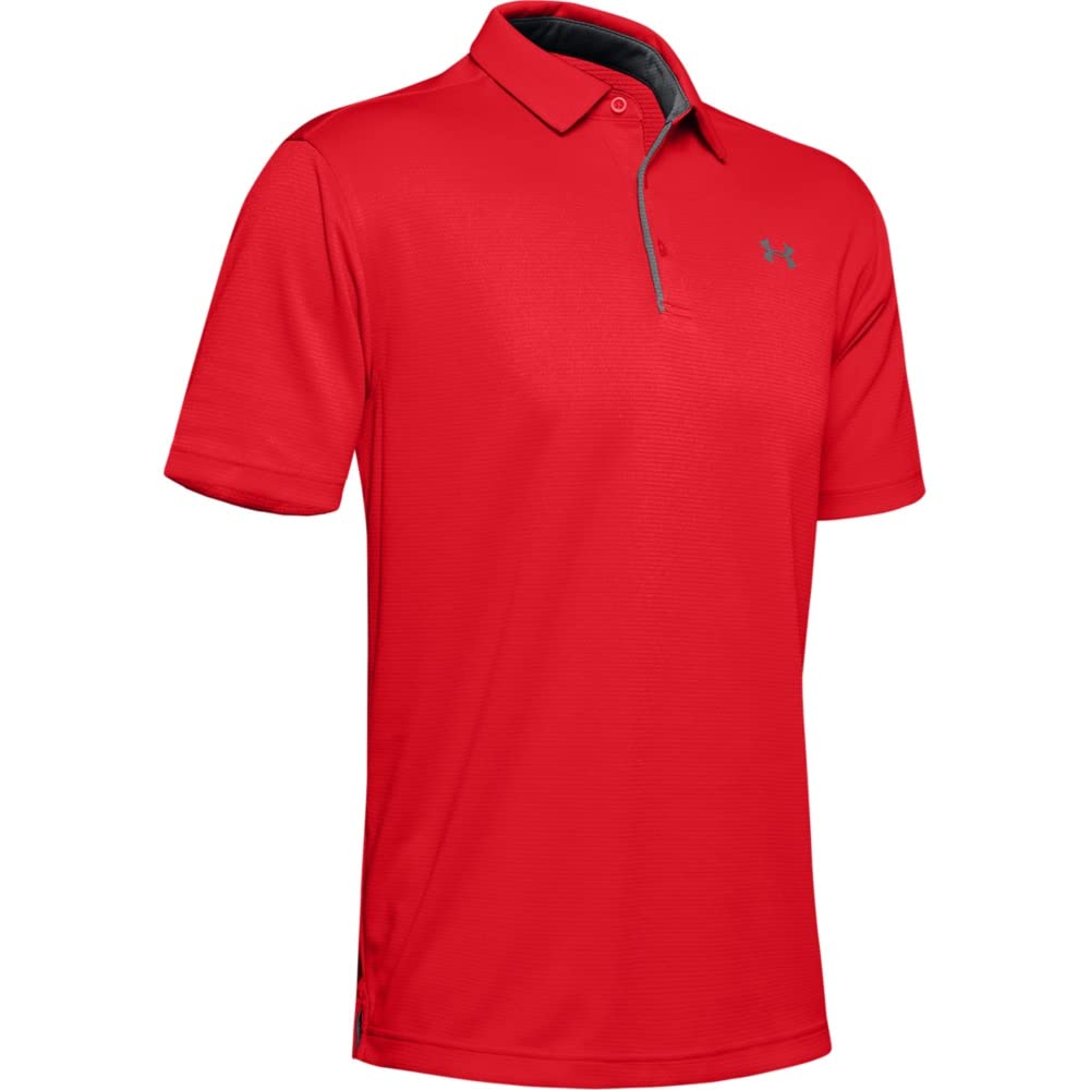 Under Armour Men's Tech Golf Polo, Red (600)/Graphite, 3X-Large Tall