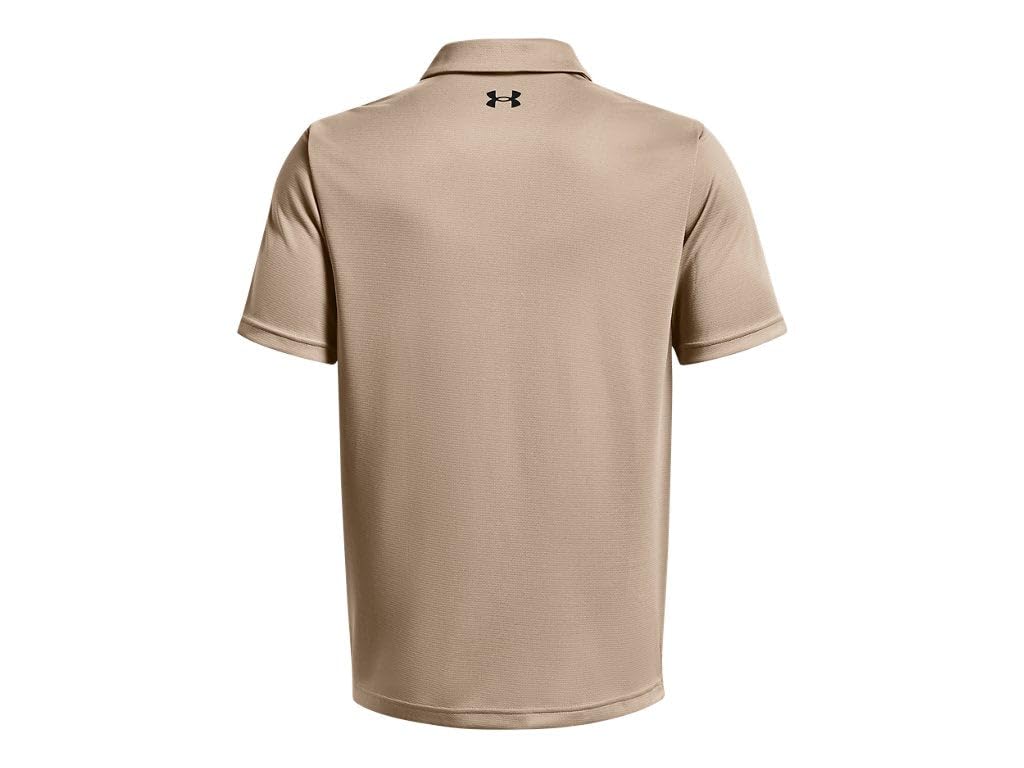 Under Armour Men's Tech Golf Polo, (236) Sahara / / Black, Large Tall