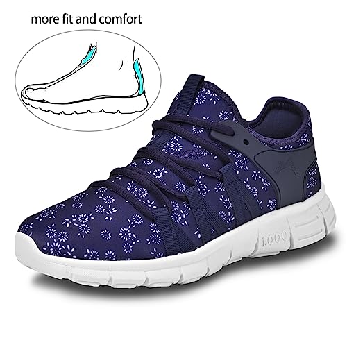 Blue Upper With White Flowers