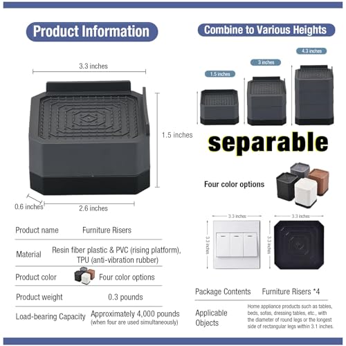 Square-4 Pack-black