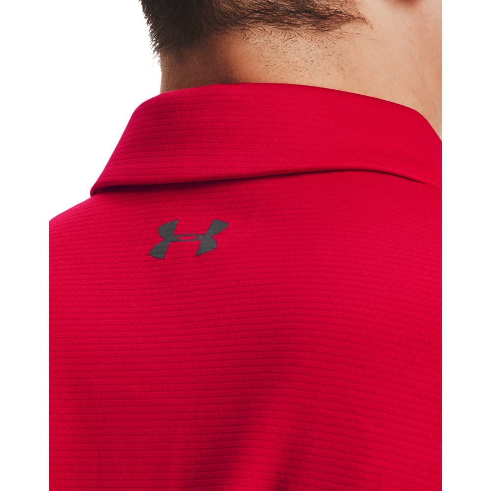 Under Armour Men's Tech Golf Polo, Red (600)/Graphite, 3X-Large Tall