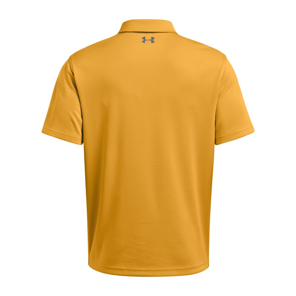 Under Armour Men's Tech Golf Polo, (711) Golden Yellow / / Pitch Gray, X-Large Tall