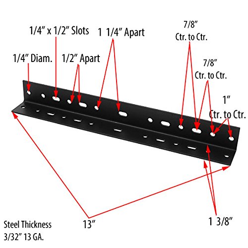 Bed Claw 13 Inch Steel Bed Frame Extension Rails, 1.5"x1.5", Set of 2