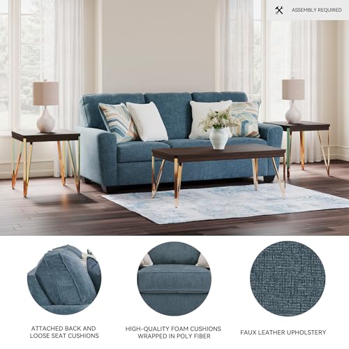 Signature Design by Ashley Cashton Casual Sofa for Living Room, Blue
