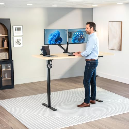 Light Wood Top / Black Frame