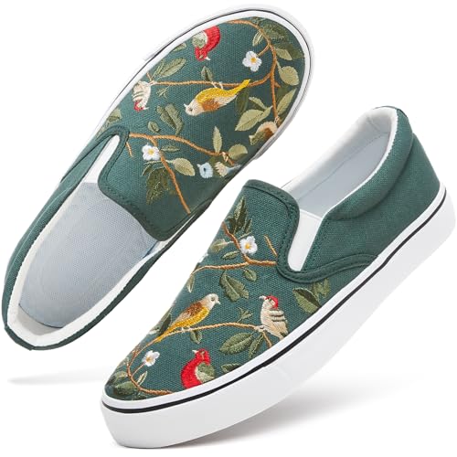 Dark Green Embroidery