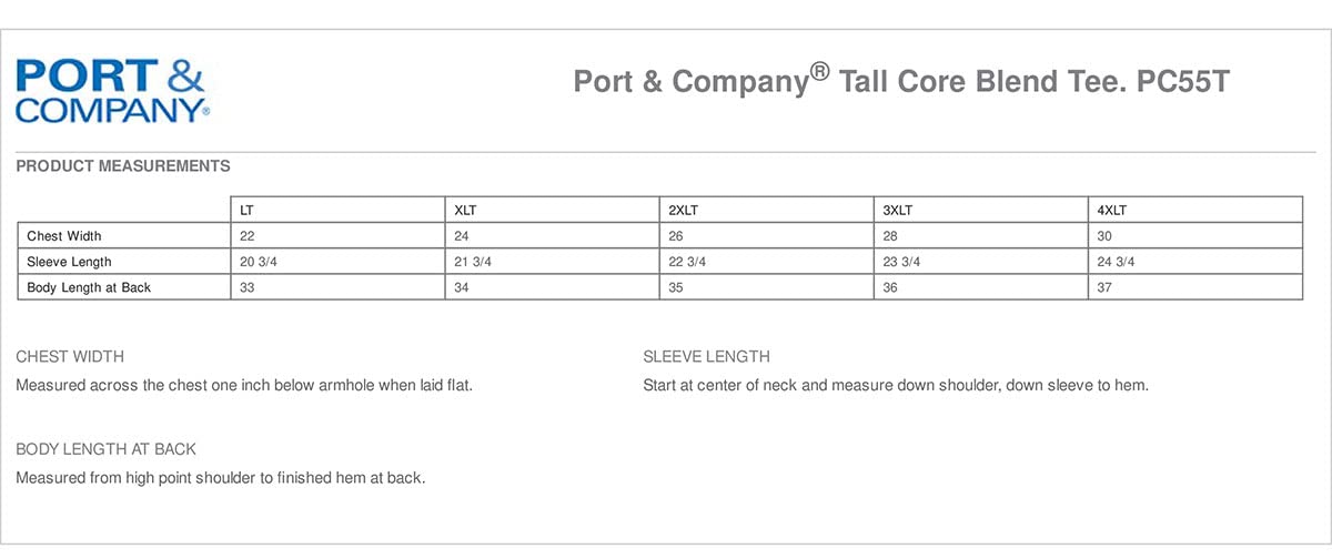 Port & Company Tall Core Blend Tee 4XLT Kelly