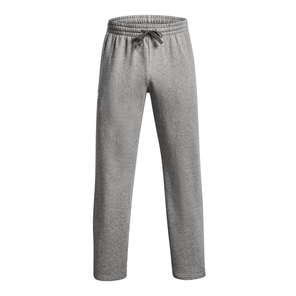 Under Armour Men's Rival Fleece Pants, (025) Castlerock Light Heather / / White, 4X-Large Tall