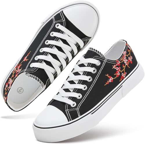 Black Embroidery Flower