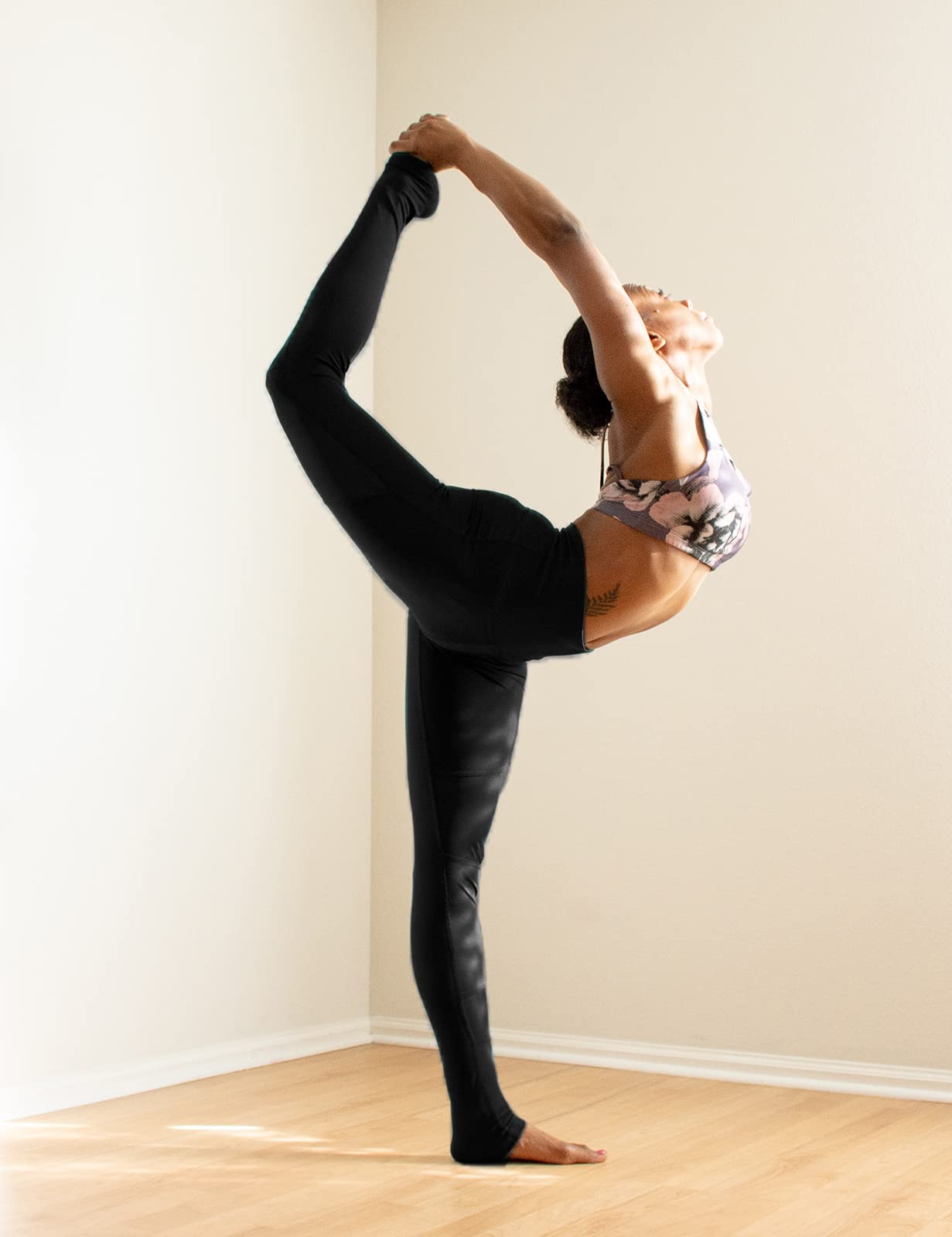 SEVEGO Women's Extra Long Yoga Leggings with Pockets Over The Heel Stacked Legging Barre Dance Athletic Pants, Blue, XXL