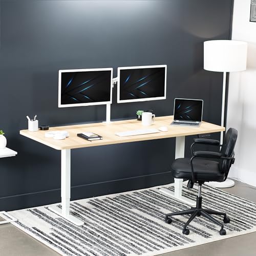 Light Wood Top / White Frame