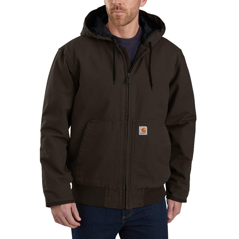 Carhartt mens Active Jacket J130 (Big & Tall) Work Utility Outerwear, Dark Brown, 4X-Large Tall US
