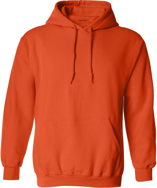 Joe's USA Big and Tall Hoodies for Men Pullover Hooded Sweatshirt-XLT-Orange
