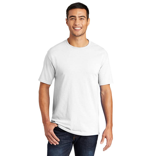 Port & Company Men's Tall 50/50 Cotton/Poly T Shirts 4XLT White