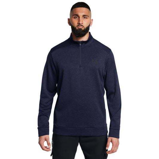 Under Armour Men's Armour Fleece Twist Quarter Zip, (410) Midnight Navy / / Black, 3X-Large