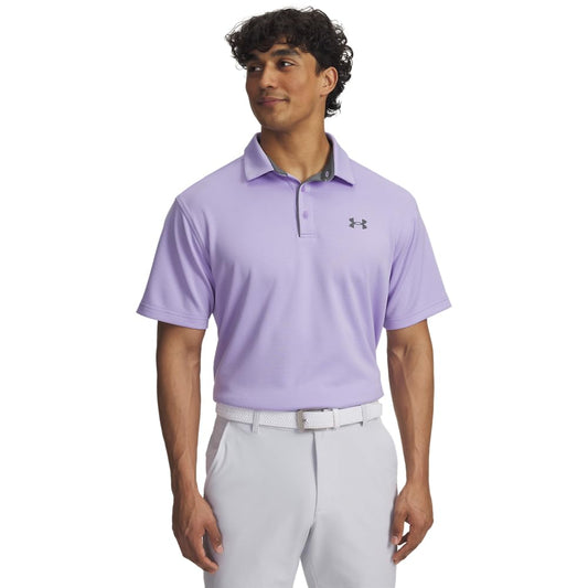 Under Armour Men's Tech Golf Polo, (538) Transparent / / Pitch Gray, Large Tall