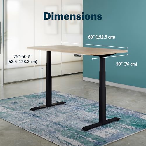 Light Wood Top / Black Legs