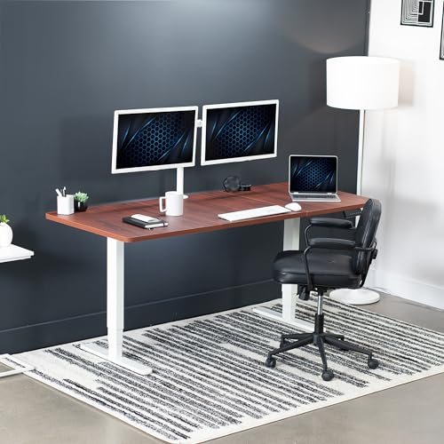 Dark Walnut Top / White Frame