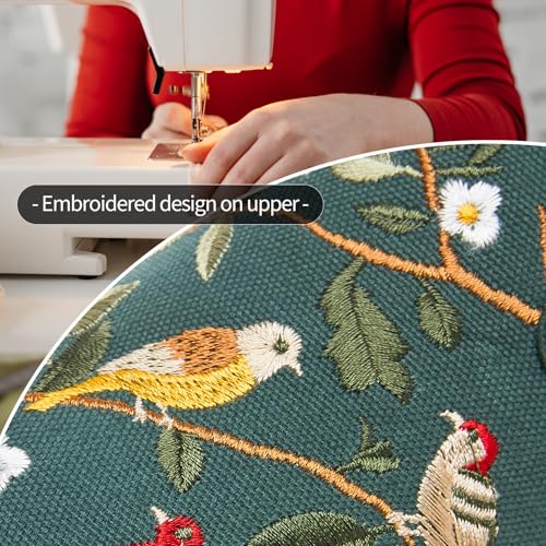 Dark Green Embroidery
