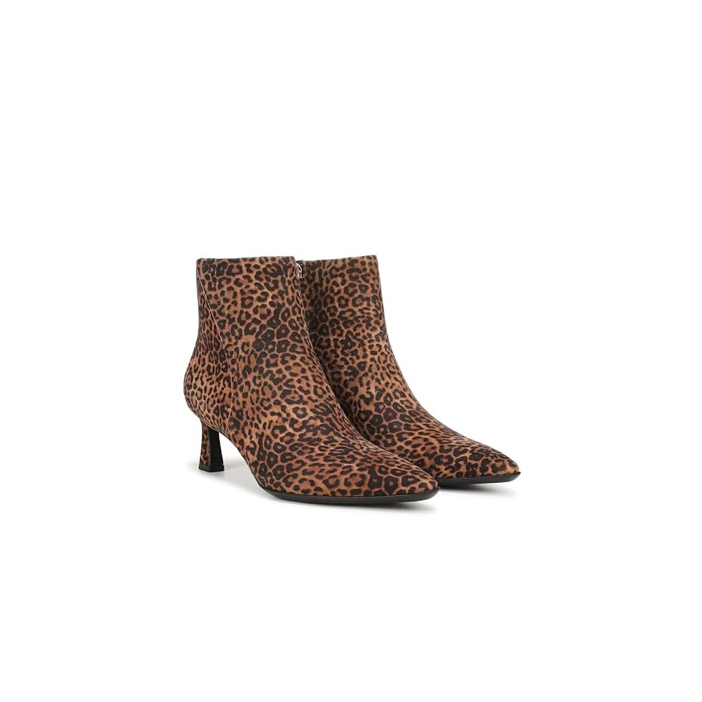 Brown Leopard Print Suede