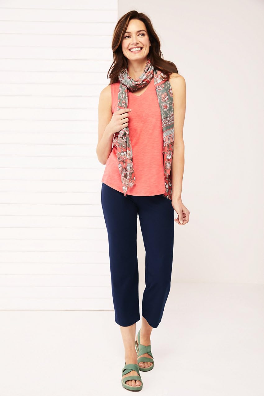 Lands' End Womens Starfish Crop Pants Charcoal Heather Tall X-Large