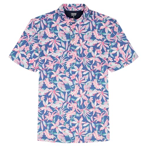 Bright Cobalt Blue Pink Floral
