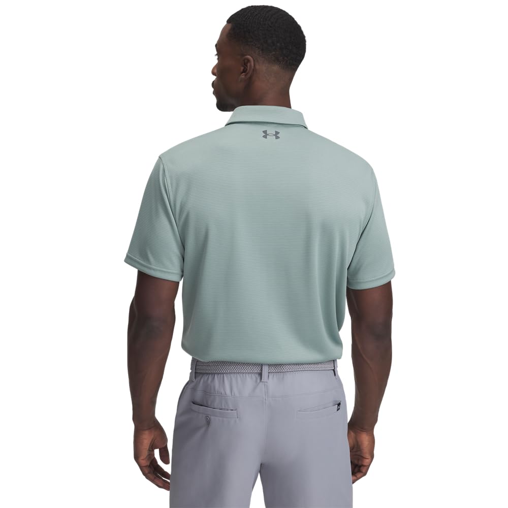 Under Armour Men's Tech Golf Polo, (348) Silica Green / / Pitch Gray, Large Tall