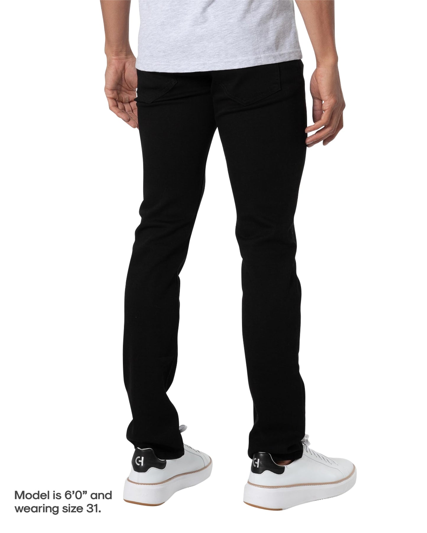 True Classic Mens Jeans – Stretch Jeans for Men, Slim Fit Men’s Stretch Jean - Tapered Skinny Fit, High-Stretch - Black, 36W X 36L