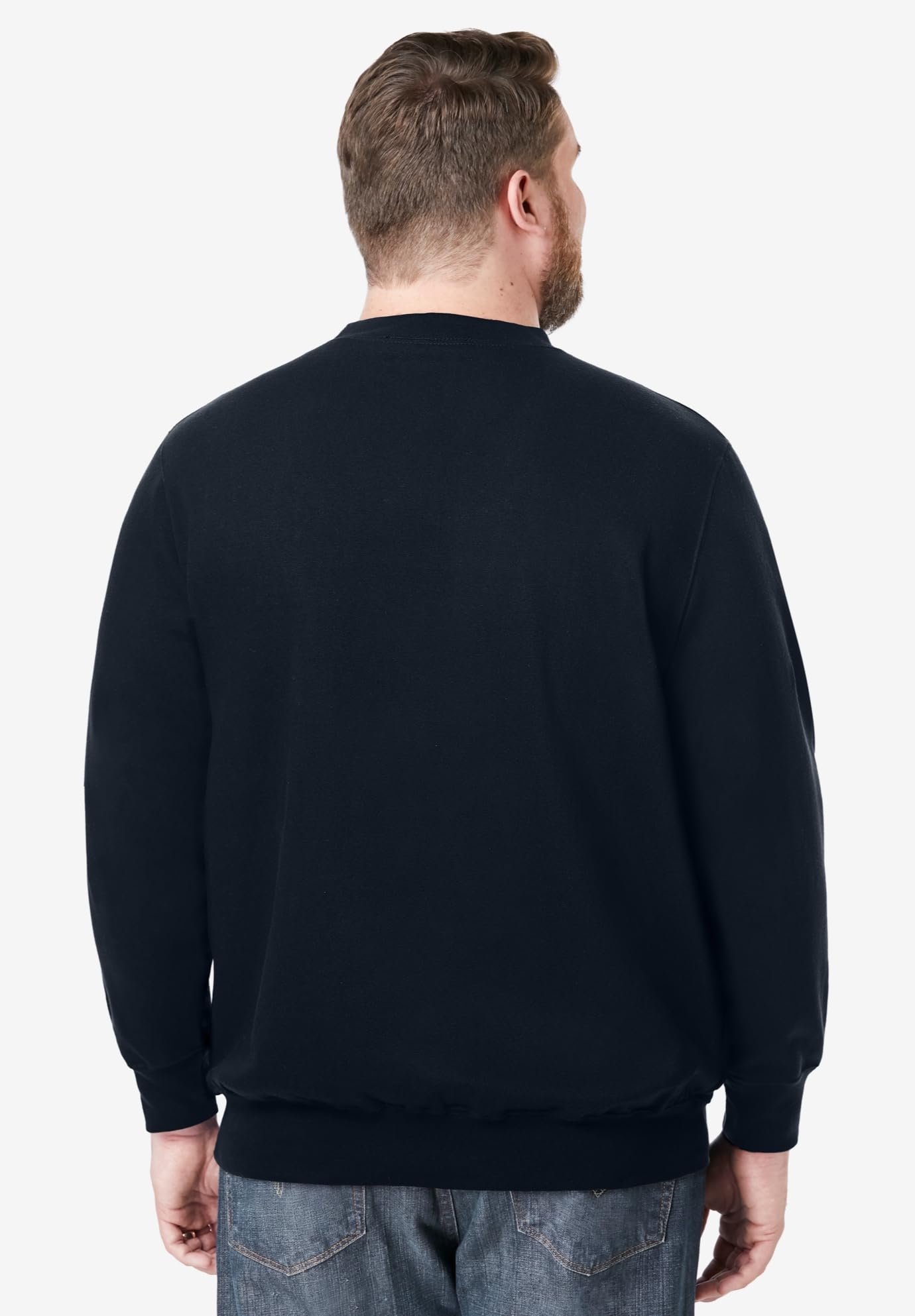 KingSize Men's Big & Tall Fleece Crewneck Sweatshirt - XL, Black
