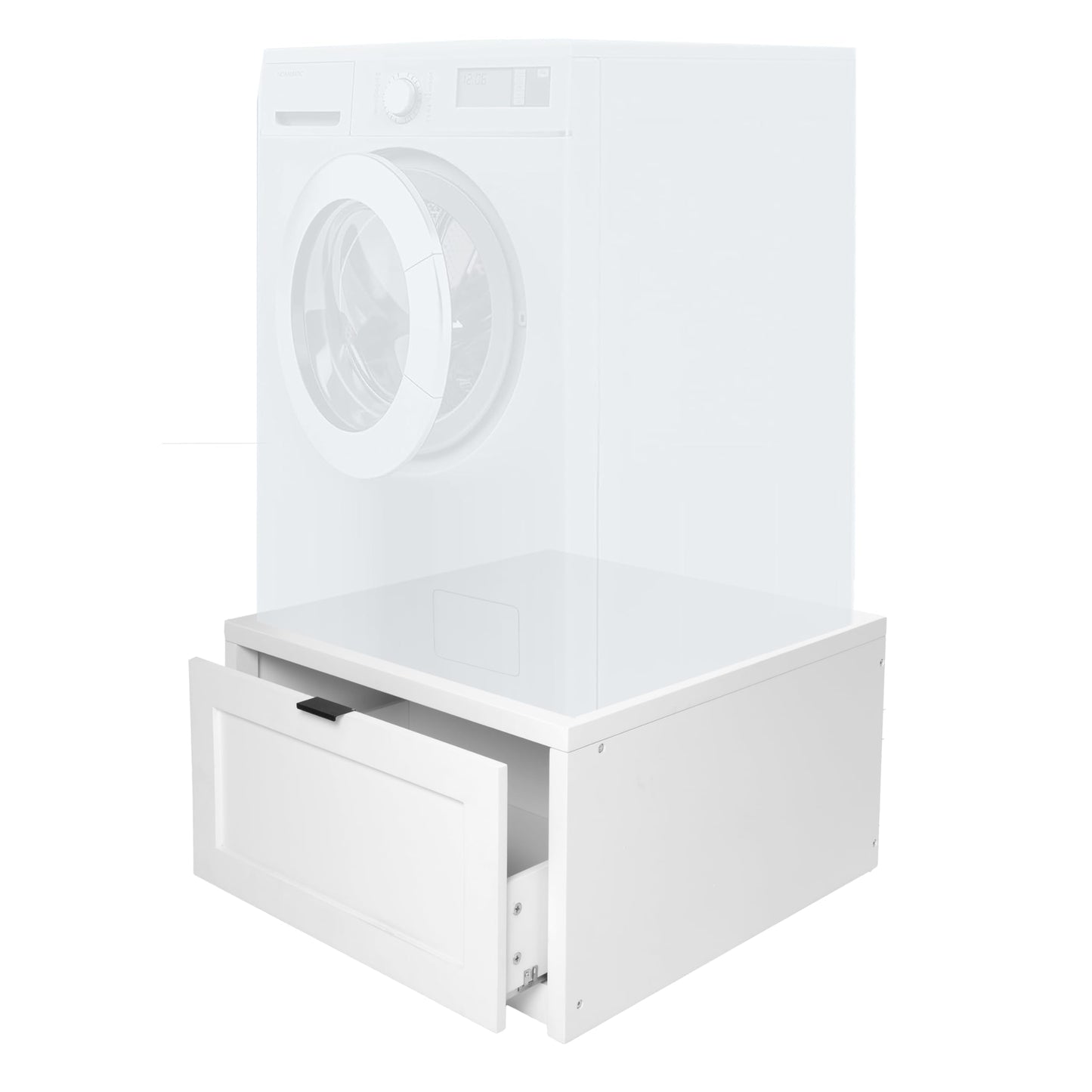 Ilyapa Washer and Dryer Stand - Universal Wooden Laundry Pedestal with Drawer - Compatible with Samsung, LG, GE, Maytag - 28x28x16 in. Patent Pending
