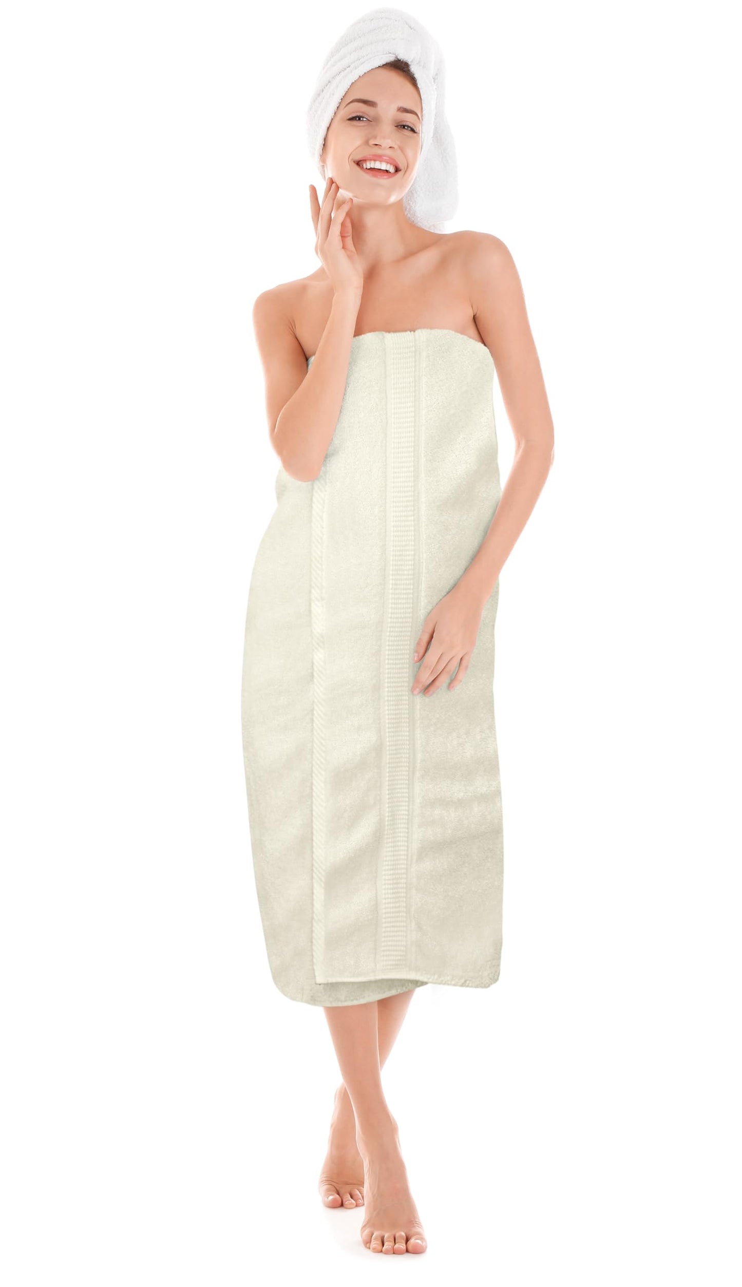 Utopia Towels Luxurious Jumbo Bath Sheet 2 Piece, 600 GSM, 35 by 70 Inches, 100% Ring Spun Cotton, Highly Absorbent and Quick Dry Extra Large Bath Towel, Super SoftTowel, Ivory