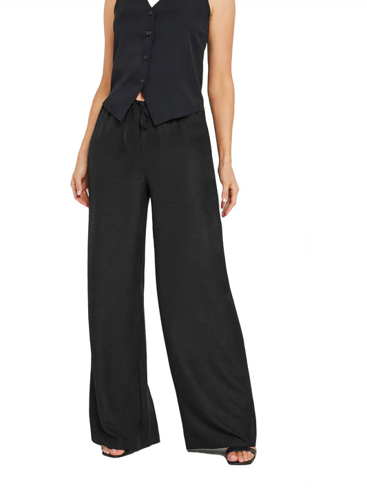 Long Tall Sally LTS Tall Textured Wide Leg Pants Black 16