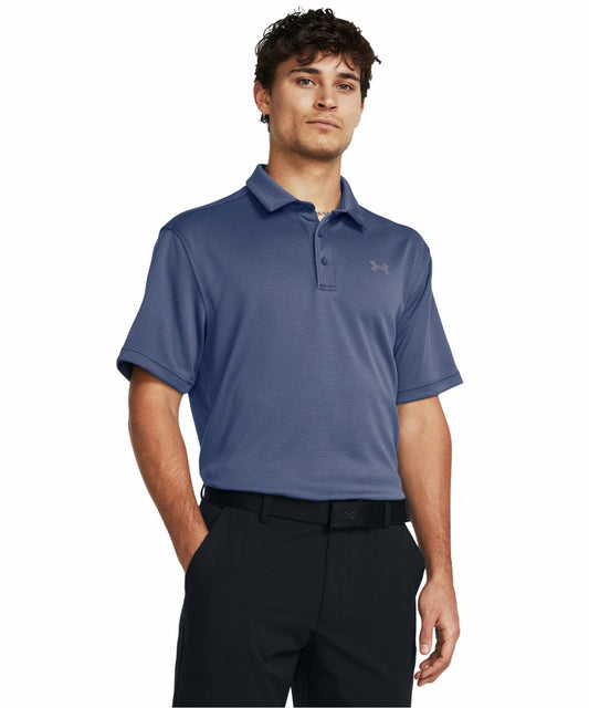 Under Armour Men's Tech Golf Polo, (045) Downpour Gray / / Pitch Gray, Medium Tall