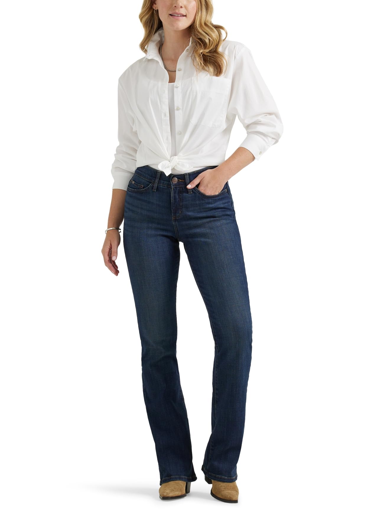 Lee Women's Ultra Lux Comfort with Flex Motion Bootcut Jean Renegade 8 Long