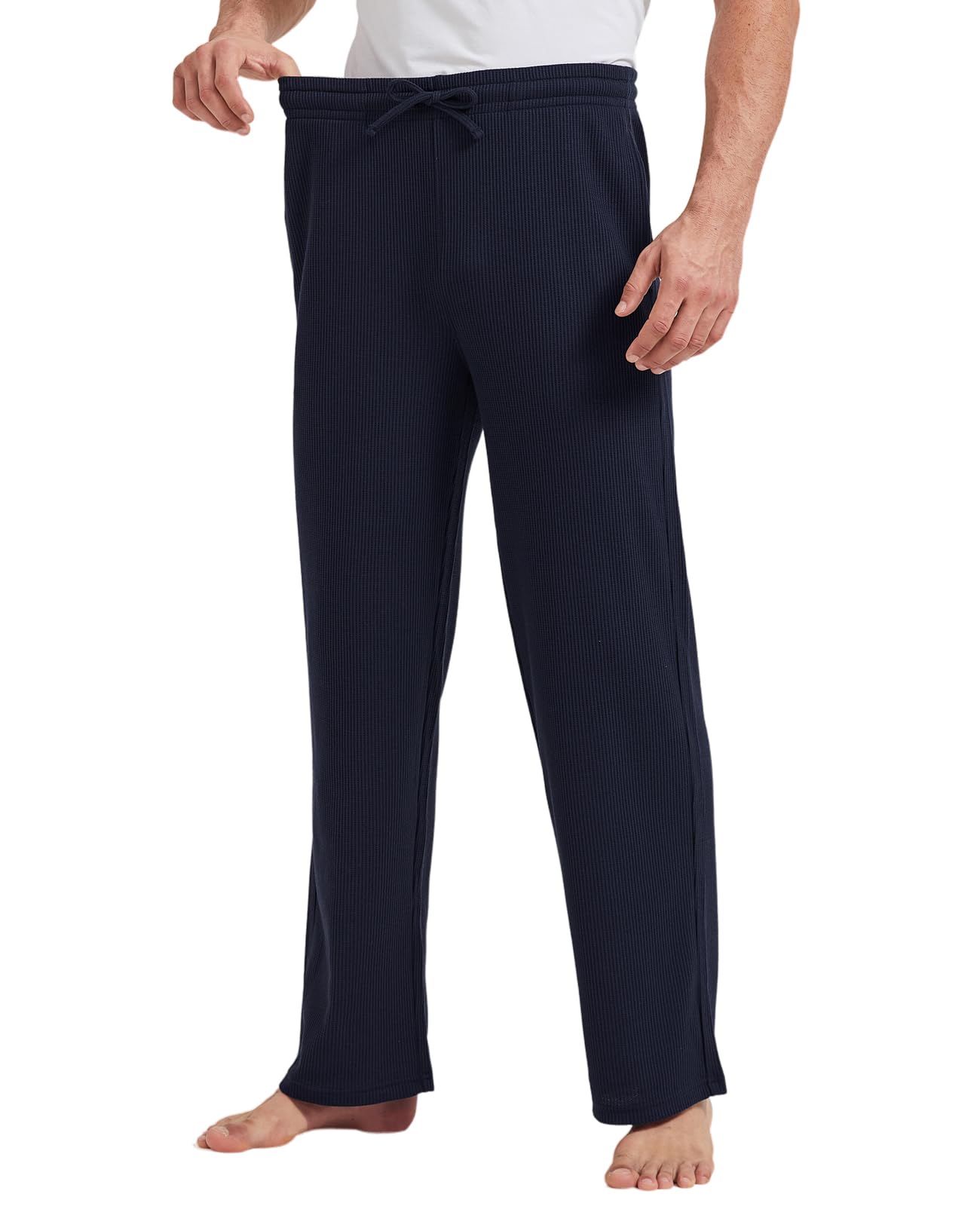 TTZ 34/36 Inseam Mens Tall Pajama Pants Waffle Pj Lounge Sleep Pants for Tall Men-MT