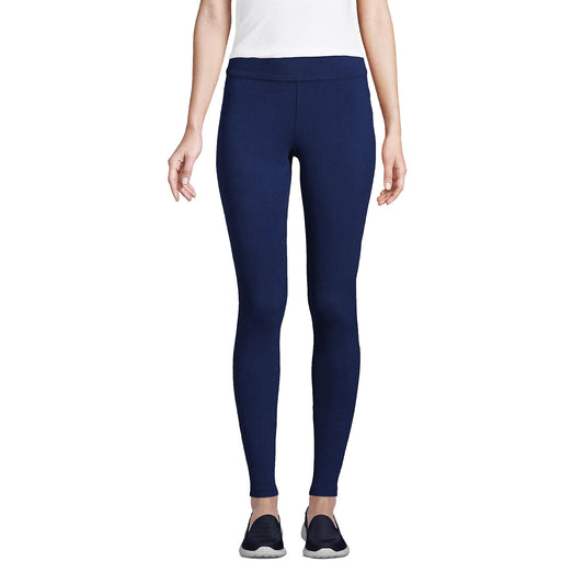 Lands' End Womens Starfish Leggings Deep Sea Navy Tall Large