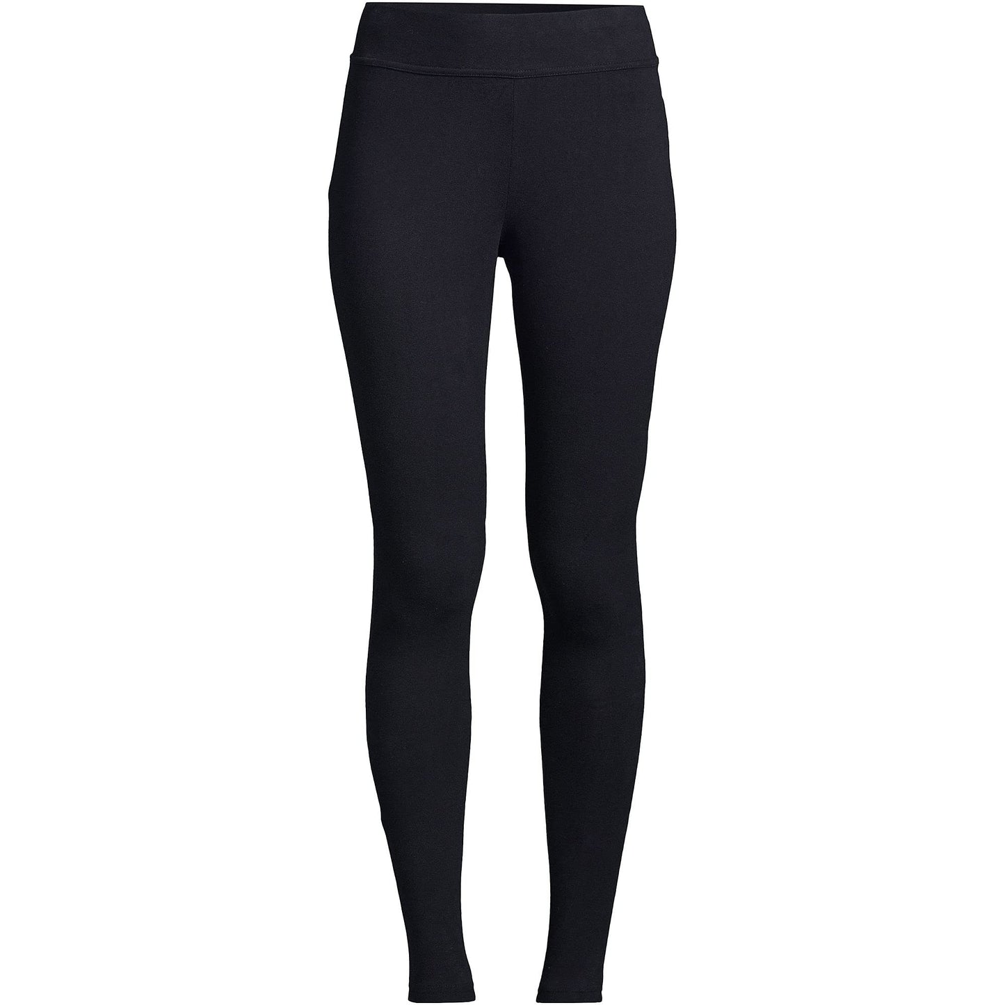 Lands' End Womens Starfish Leggings Black Tall Large